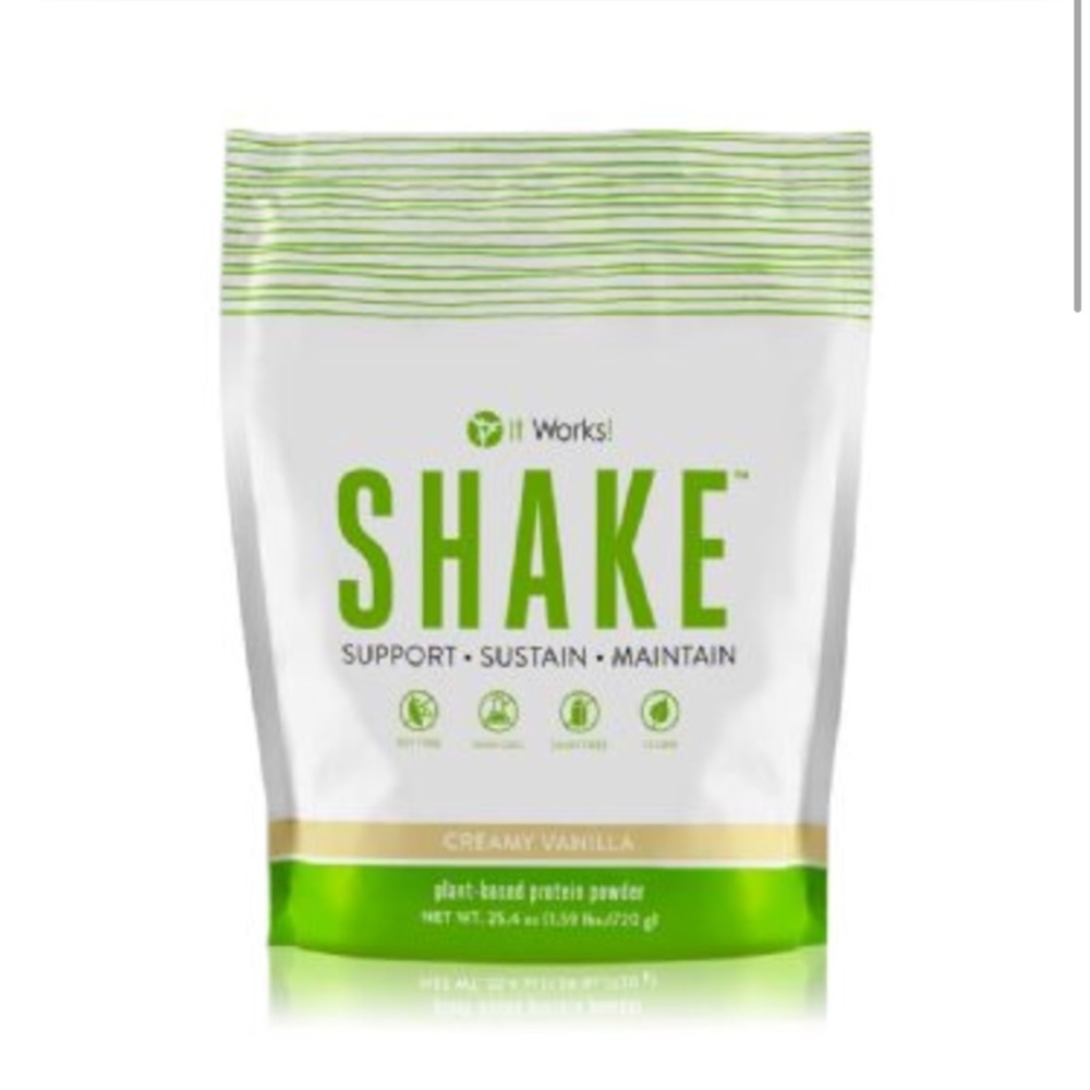 Creamy vanilla it works shake.
